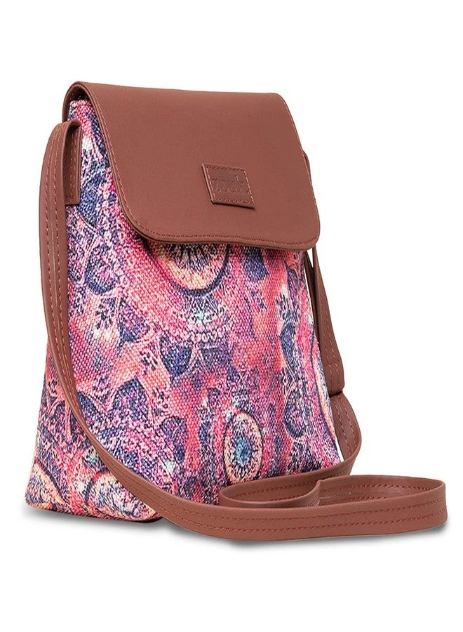 ZOUK حقيبة زوك ذات الغطاء القلاب | حقائب كروس بودي للنساء | حقائب يد نسائية | أنيقة | حقيبة سهرة من الجلد النباتي | مناسبة للسفر والعمل | محفظة | طبعة شاكرا الفضاء - Image 3